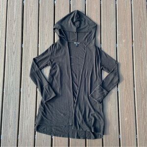 Athleta Black Harmony Pose Hooded Cardigan Size S Cozy Athleisure
